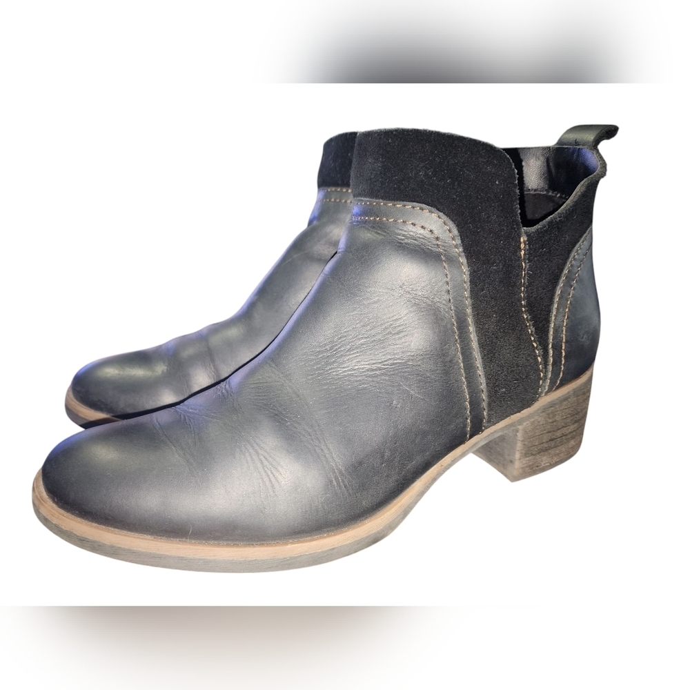 Kork-Ease Leather & Suede Ankle Boots, Women's 6.5​ - Picture 2 of 9